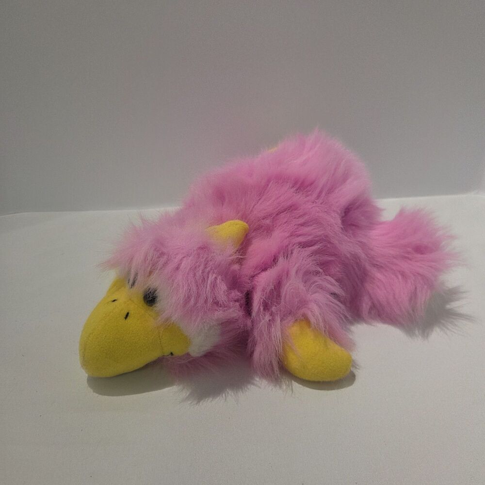 Vintage Pink Dakin Jurassic Dinosaur Shagasaurs Plush 1992
